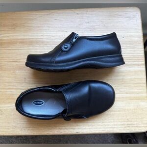 Dr Scholls Comfort Women Shoes Genuine Leather Gel Cushioned Black Size 7W